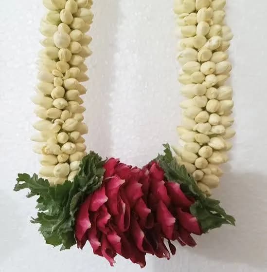 Jasmine & Red Rose Bud Welcome Garland